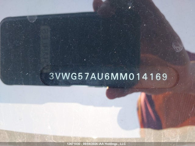 Продажа на аукционе авто 2021 Volkswagen Golf Comfortline/highline, vin: 3VWG57AU6MM014169, номер лота: 12671830