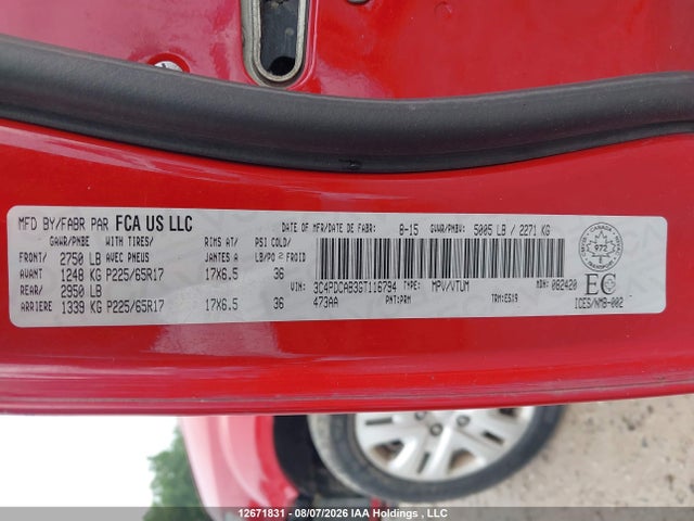 Dodge Journey Cvp/se Plus 2016 3C4PDCAB3GT116794 Image 9