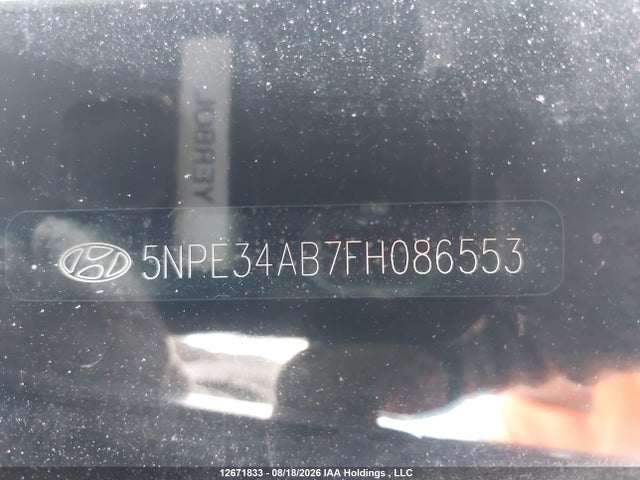 Продаж на аукціоні авто 2015 Hyundai Sonata 2.0t, vin: 5NPE34AB7FH086553, номер лоту: 12671833