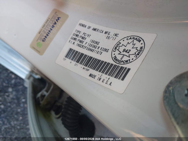 Aukcja sprzedaży 2017 Honda Accord Sedan, vin: 1HGCR2F56HA811679, numer aukcji: 12671850