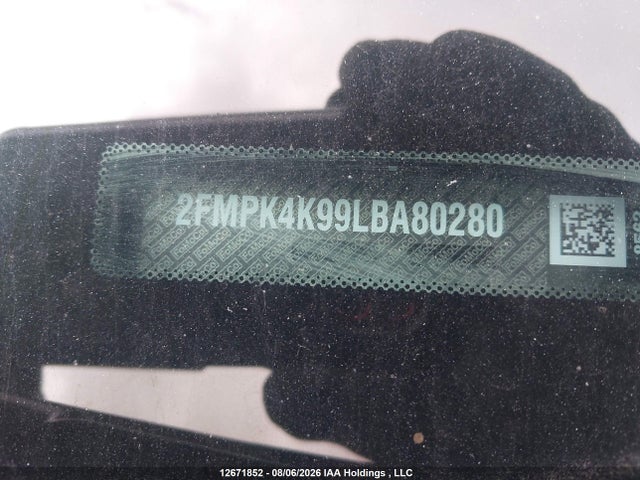 12671852 :رقم المزاد ، 2FMPK4K99LBA80280 vin ، 2020 Ford Edge Titanium مزاد بيع