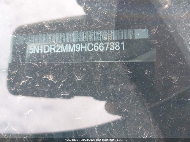 5N1DR2MM9HC667381 Nissan Pathfinder Platinum/s/sl/sv