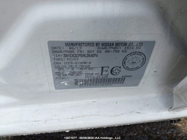 Nissan Micra 2017 3N1CK3CP5HL264074 Image 9