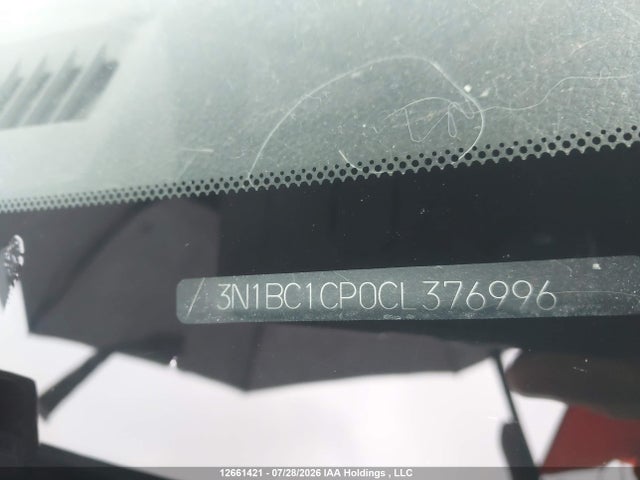 12661421 :رقم المزاد ، 3N1BC1CP0CL376996 vin ، 2012 Nissan Versa 1.8 S مزاد بيع