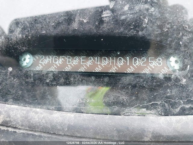 Auction sale of the 2013 Honda Civic Dx, vin: 2HGFB2E24DH010253, lot number: 12525756