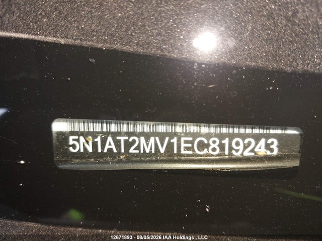 5N1AT2MV1EC819243 Nissan Rogue S/sl/sv