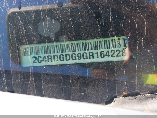 12671902 :رقم المزاد ، 2C4RDGDG9GR164228 vin ، 2016 Dodge Grand Caravan Crew مزاد بيع