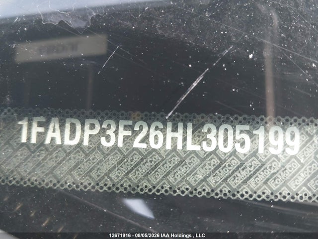 12671916 :رقم المزاد ، 1FADP3F26HL305199 vin ، 2017 Ford Focus Se مزاد بيع