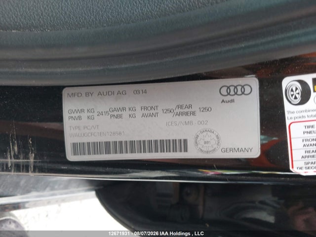 WAUJGCFC1EN128581 Audi A6 3.0 Technik