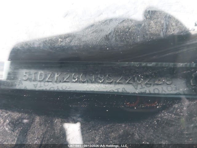 2009 Toyota Sienna მანქანა იყიდება აუქციონზე, vin: 5TDZK29C19S226228, აუქციონის ნომერი: 12671941