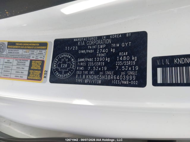 KIA Carnival Ex 2024 KNDNC5H38R6403999 Image 19