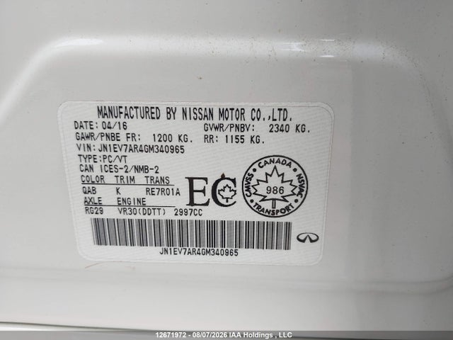 JN1EV7AR4GM340965 Infiniti Q50
