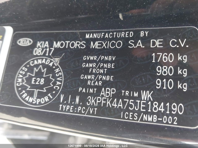 KIA Forte 2018 3KPFK4A75JE184190 Image 18