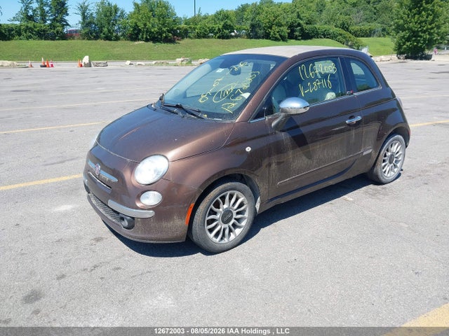 2014 Fiat 500 Lounge მანქანა იყიდება აუქციონზე, vin: 3C3CFFER9ET287116, აუქციონის ნომერი: 12672003