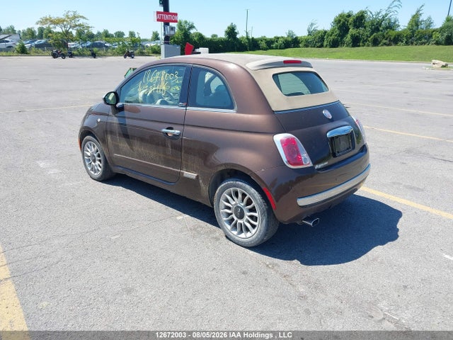 2014 Fiat 500 Lounge მანქანა იყიდება აუქციონზე, vin: 3C3CFFER9ET287116, აუქციონის ნომერი: 12672003