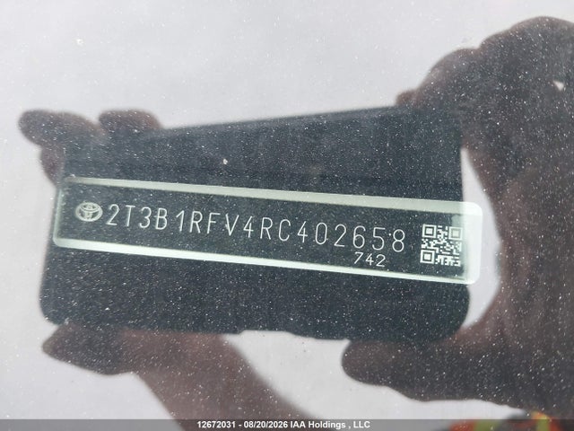 2024 Toyota Rav4 Le მანქანა იყიდება აუქციონზე, vin: 2T3B1RFV4RC402658, აუქციონის ნომერი: 12672031