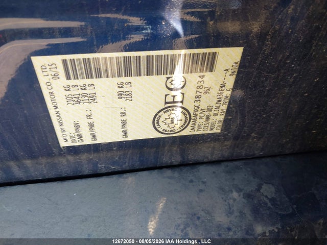 1N4AA6APXGC387834 Nissan Maxima Platinum/sl/sr/sv