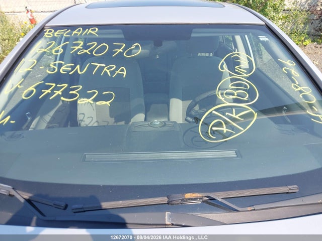 12672070 :رقم المزاد ، 3N1AB6AP8CL677322 vin ، 2012 Nissan Sentra 2.0 S مزاد بيع