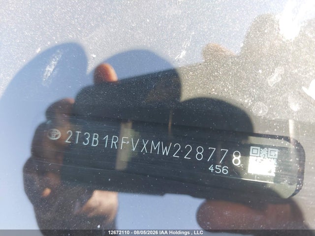 2021 Toyota Rav4 Le მანქანა იყიდება აუქციონზე, vin: 2T3B1RFVXMW228778, აუქციონის ნომერი: 12672110