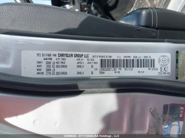 Продаж на аукціоні авто 2011 Dodge Durango Citadel, vin: 1D4RE5GG5BC711867, номер лоту: 12658638