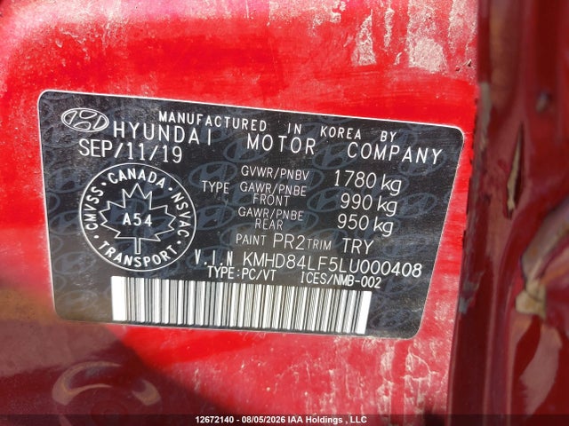 KMHD84LF5LU000408 Hyundai Elantra Sel/value/limited