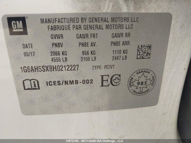 Cadillac ATS 2017 1G6AH5SX8H0212227 Image 9