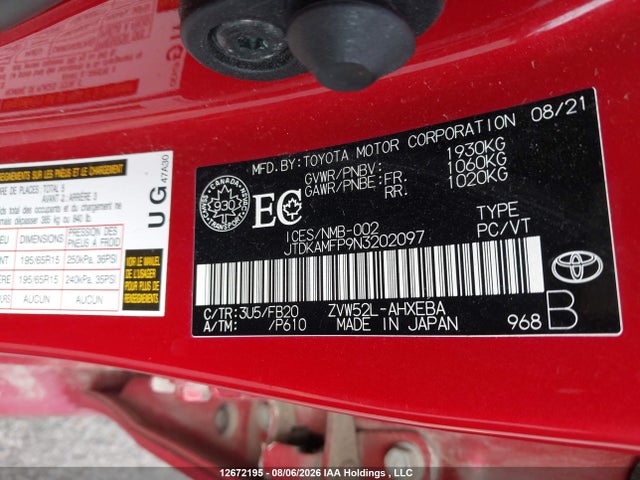 Toyota PRIUS PRIME 2022 JTDKAMFP9N3202097 Image 18