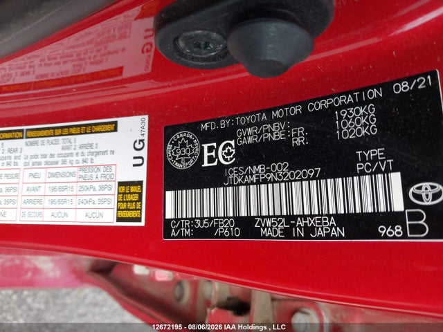 Toyota PRIUS PRIME 2022 JTDKAMFP9N3202097 Image 9
