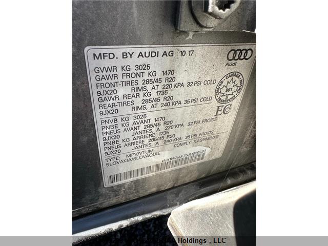 Продажа на аукционе авто 2018 Audi Q7 Technik S-line, vin: WA1WAAF75JD020220, номер лота: 12672208