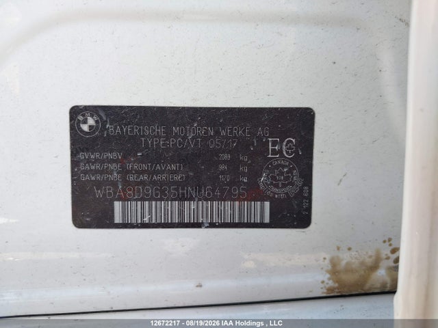 WBA8D9G35HNU64795 BMW 330i Xdrive
