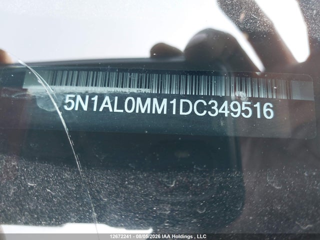 12672241 :رقم المزاد ، 5N1AL0MM1DC349516 vin ، 2013 Infiniti Jx 35 Awd مزاد بيع