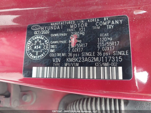 Hyundai Kona Sel 2021 KM8K23AG2MU117315 Image 19