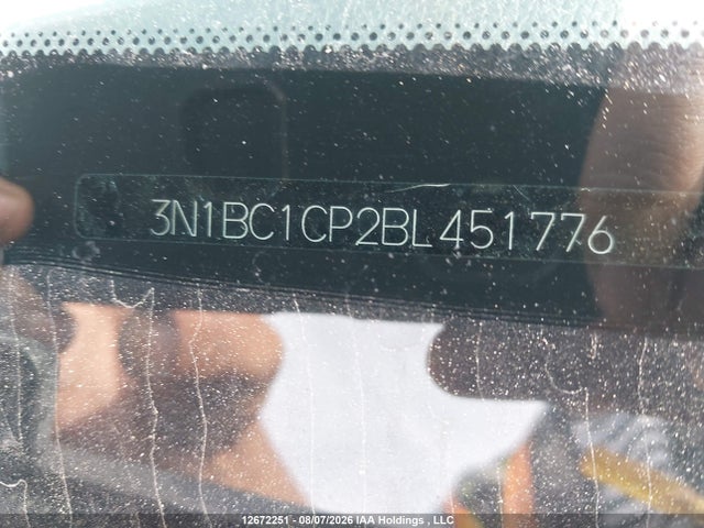 12672251 :رقم المزاد ، 3N1BC1CP2BL451776 vin ، 2011 Nissan Versa 1.8sl مزاد بيع