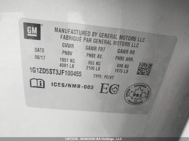 Chevrolet MALIBU LT 2018 1G1ZD5ST3JF100455 Image 18