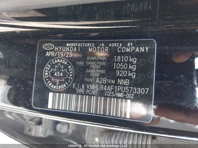 12654778 :رقم المزاد ، KMHLR4AF1PU573307 vin ، 2023 Hyundai Elantra N Line Unlimited Dct مزاد بيع