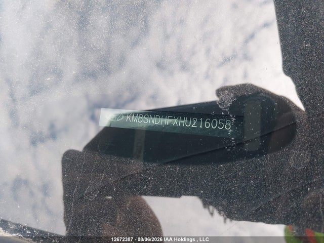 12672387 :رقم المزاد ، KM8SNDHFXHU216058 vin ، 2017 Hyundai Santa Fe Xl مزاد بيع
