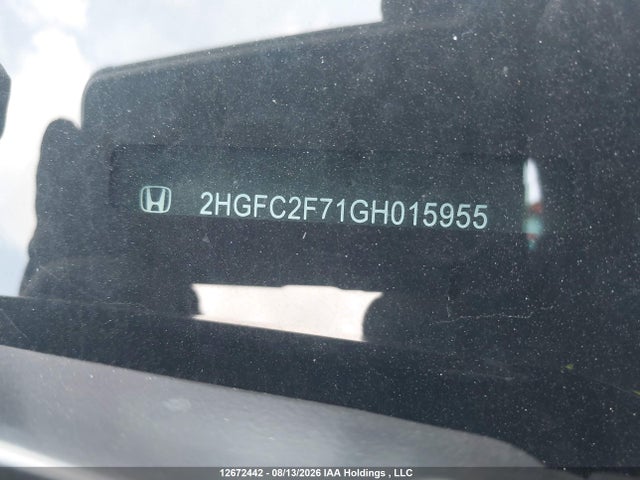 Продаж на аукціоні авто 2016 Honda Civic Ex, vin: 2HGFC2F71GH015955, номер лоту: 12672442