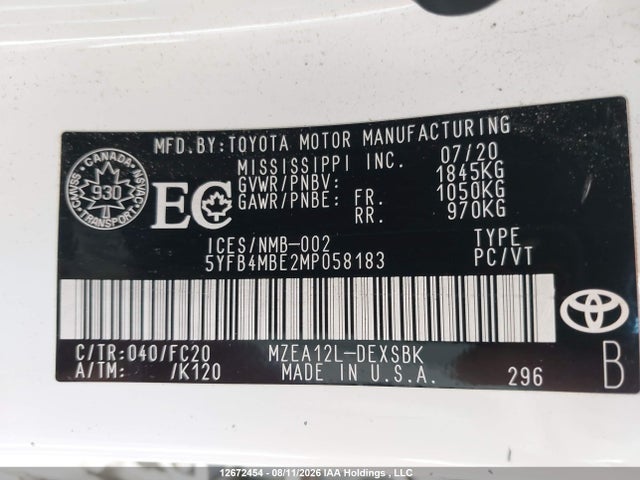 Toyota COROLLA SE 2021 5YFB4MBE2MP058183 Image 9