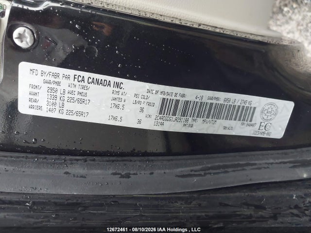 Dodge Grand Caravan Crew 2018 2C4RDGDG1JR291188 Image 9