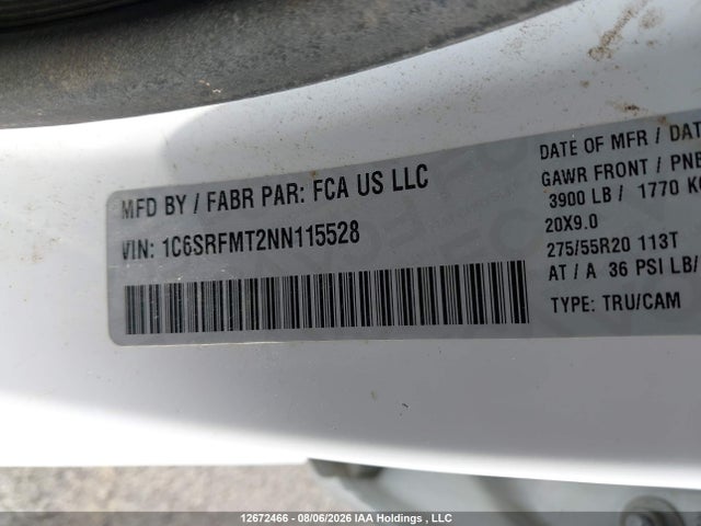 1C6SRFMT2NN115528 RAM 1500 Big Horn
