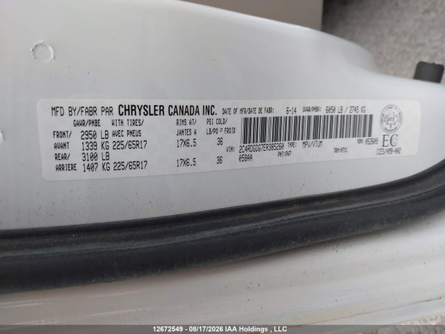 Aukcja sprzedaży 2014 Dodge Grand Caravan, vin: 2C4RDGDG7ER385260, numer aukcji: 12672549