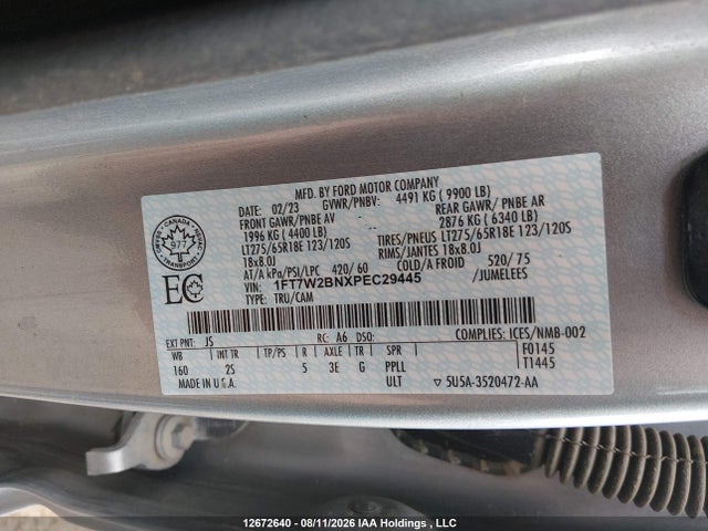 Ford F-250 Xlt 2023 1FT7W2BNXPEC29445 Image 9