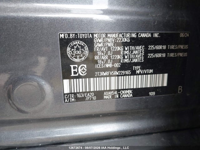 2T3RWRFV5RW229165 Toyota RAV4
