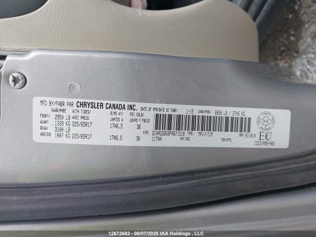 2C4RDGBG9FR671518 Dodge Grand Caravan Se
