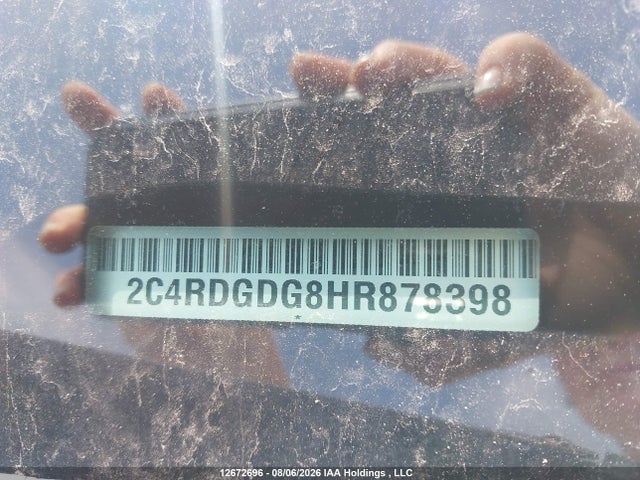 12672696 :رقم المزاد ، 2C4RDGDG8HR878398 vin ، 2017 Dodge Grand Caravan Crew مزاد بيع