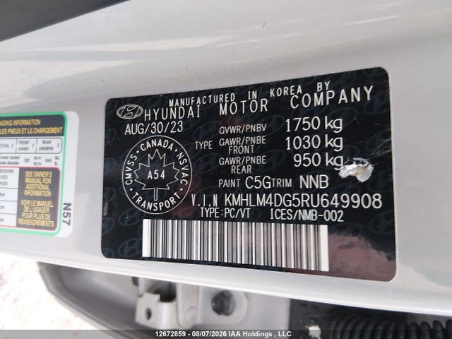Hyundai ELANTRA SEL 2024 KMHLM4DG5RU649908 Image 9