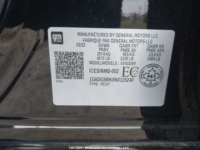 Cadillac CT4 2022 1G6DG5RK0N0115240 Image 9