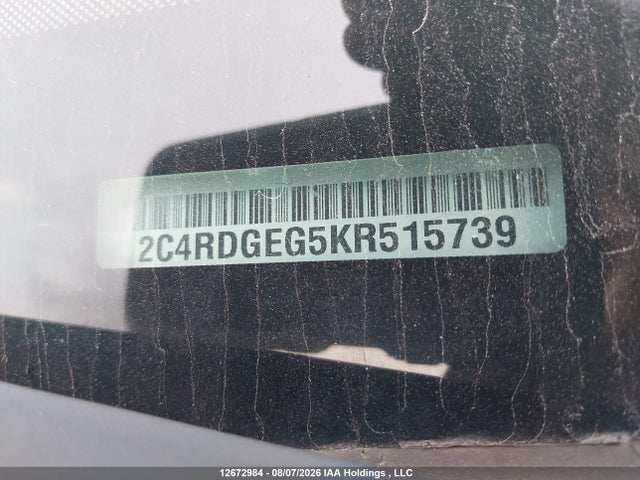 Продажа на аукционе авто 2019 Dodge Grand Caravan Gt, vin: 2C4RDGEG5KR515739, номер лота: 12672984