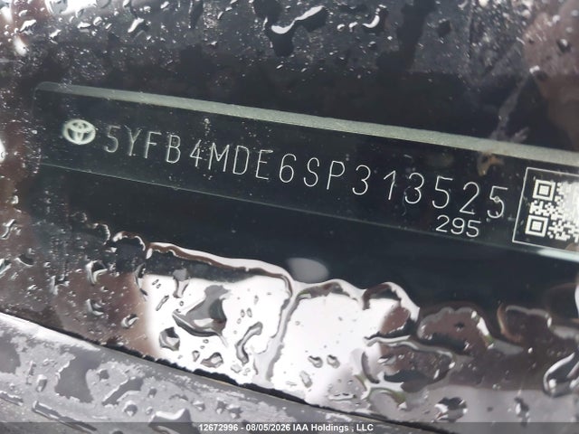 5YFB4MDE6SP313525 Toyota COROLLA LE