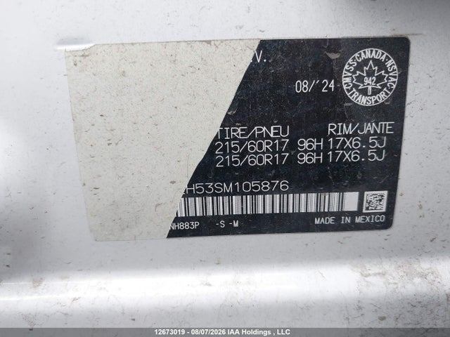 12673019 :رقم المزاد ، 3CZRZ2H53SM105876 vin ، 2025 Honda Hr-v Sport-b مزاد بيع